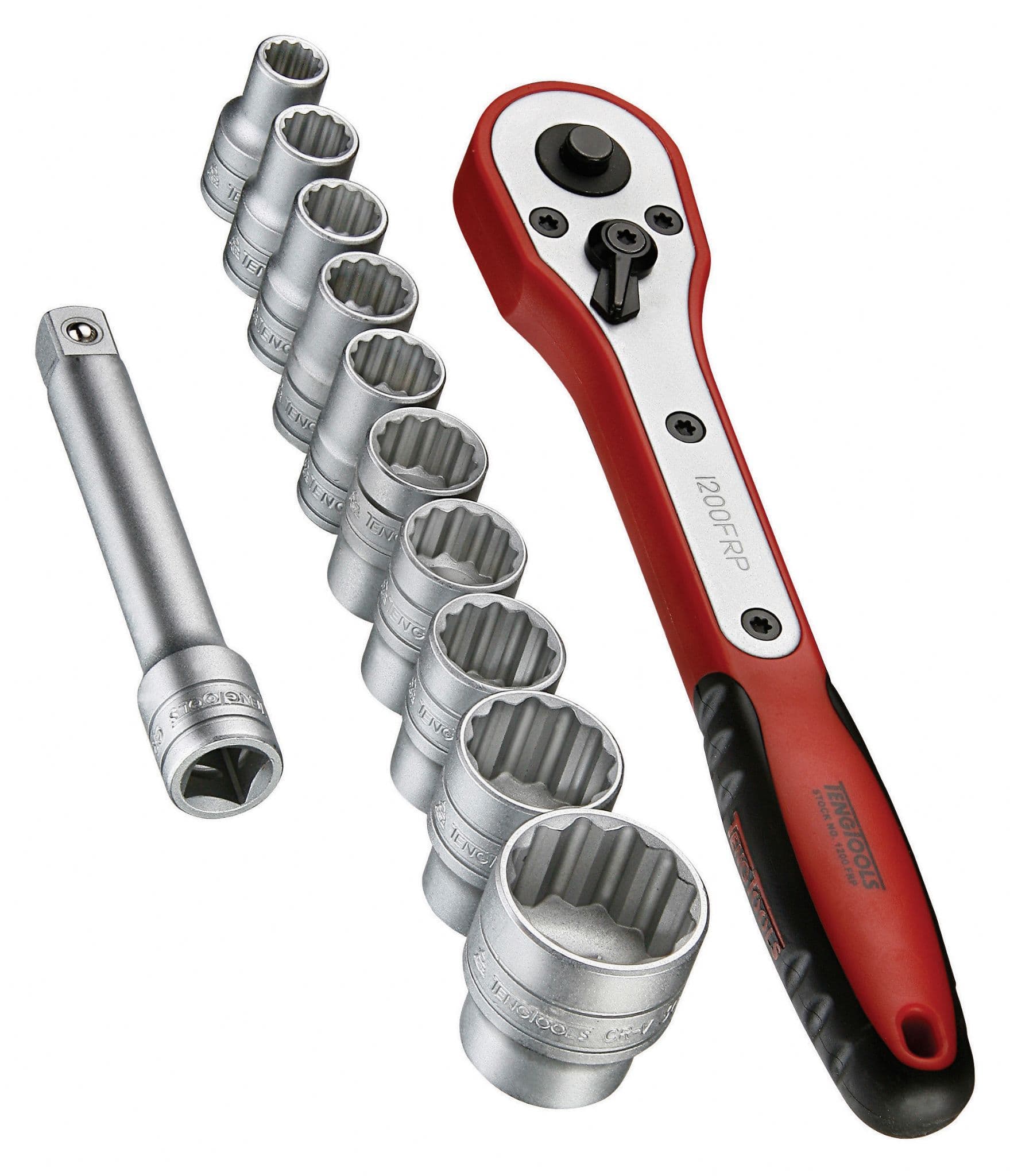 Teng Tools Ratschenschlüssel 12 Mm - Ratschenringschlüssel Mit Flip-Reverse, 172 Mm, Chrom-Vanadium-Stahl