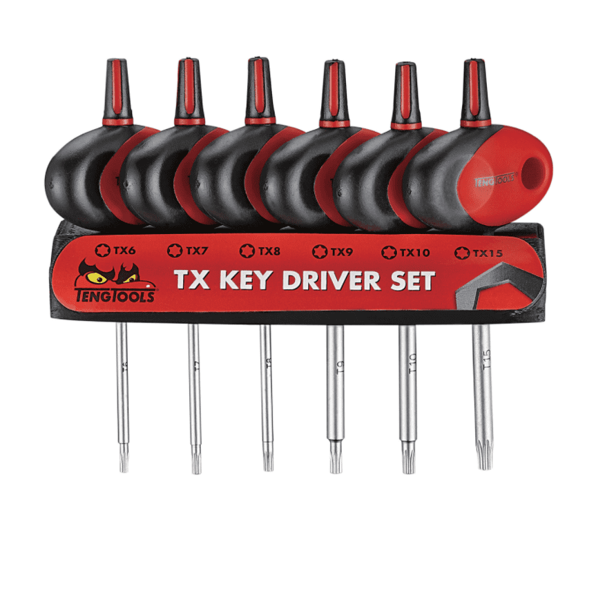 Teng MDM706TXT 6 Piece Mini TX T Handle Driver Set