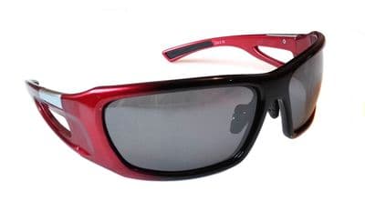 Teng P-SG01 Black Lens Sunglasses With Red Frames