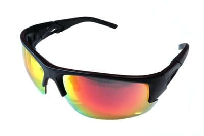 Teng P-SG03 Mirror Lens Protective Sunglasses With Black Frames