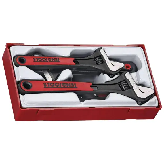 Teng TTADJ04 4 Piece TPR Grip Adjustable Wide Jaw Wrench Set
