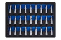 TOOL ACADEMY DEAL ** Blue Spot Mixed Socket Bit Set 27 Pce 1/4 +  Blue Spot 1/4 Extra Long Ratchet