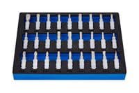 TOOL ACADEMY DEAL ** Blue Spot Mixed Socket Bit Set 27 Pce 1/4 +  Blue Spot 1/4 Extra Long Ratchet
