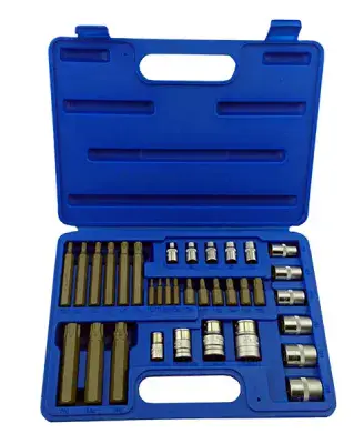 Trademarque TMTPT34 Security, Tamperproof Torx, Star Socket & Bit 34 Piece Set