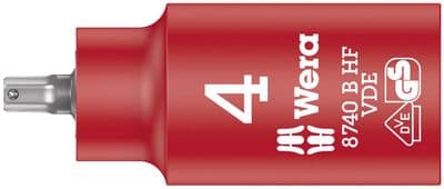 Wera 05004900001 8740 B VDE HF Zyklop Bit Socket, Insulated, Holding Function, 3/8