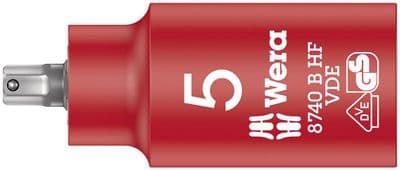Wera 05004901001 8740 B VDE HF Zyklop Bit Socket, Insulated, Holding Function, 3/8