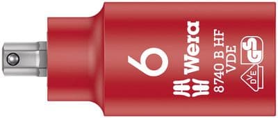 Wera 05004902001 8740 B VDE HF Zyklop Bit Socket, Insulated, Holding Function, 3/8
