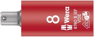 Wera 05004903001 8740 B VDE HF Zyklop Bit Socket, Insulated, Holding Function, 3/8