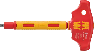 Wera 05005121001 VDE-Insulated T-Handle Adaptor Screwdriver With Ratchet Functionality