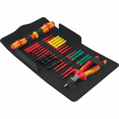 Wera 05006610001 Kraftform Kompkat VDE Extra Slim 2 Tool Finder 17 Piece Set