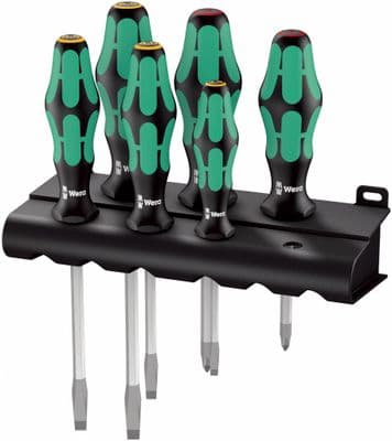 Wera 05007680001 334SK/6 6 Piece Kraftform Plus Screwdriver Set SL/PH