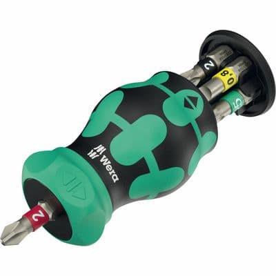 Wera 05008892001 Kraftform Kompakt Stubby magazine RA 2, 6 Piece Set