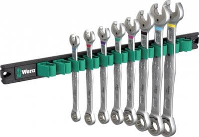 Wera 05020016001 8 Piece Joker Imperial Combination Wrench Set With Magnetic Rail