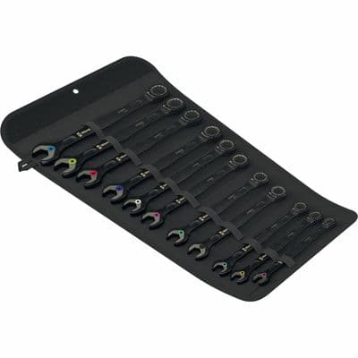 Wera 05020017001 6000 Joker Black Edition 11 Set 1 Ratcheting Combination Wrenches 11 Piece Set