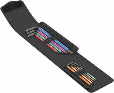 Wera 05022639001 9 Piece Multicolour Imperial Long Ball end Hex Key Set