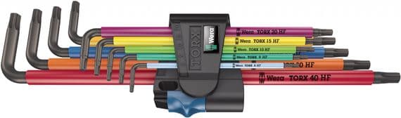Wera 05024470001 967/9 TX XL Multicolour HF 1 Long L-key Set With Holding Function
