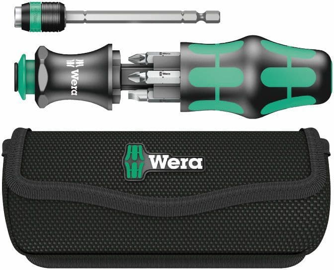 Wera Kraftform Kompakt Screwdriver 20 Bit Holder Set With Pouch - Tool...