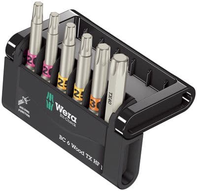 Wera 05056470001 Torx Bit-Check 6 Wood  6 Piece