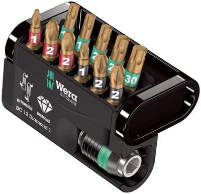 Wera 05057421001 12 Piece Bit-Check 12 Diamond 1