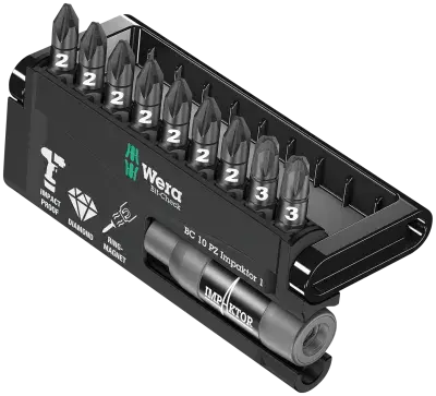 Wera 05057684001 Bit-Check 10 PZ Impaktor 1 10 Piece Set