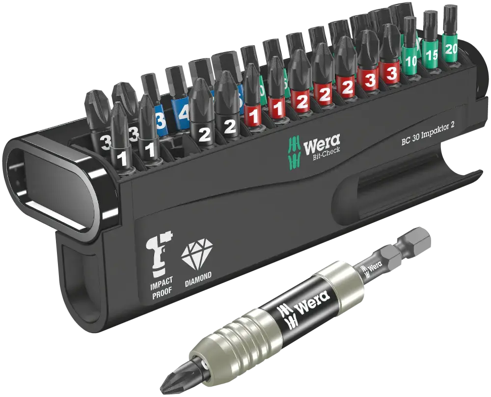 Wera Bit-Check 30 Impaktor 2, Set d'embouts de vissage