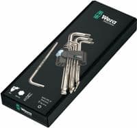 Wera 05073544001 9 Piece Stainless Steel Metric Ballend Hex Key Set 1.5-10mm