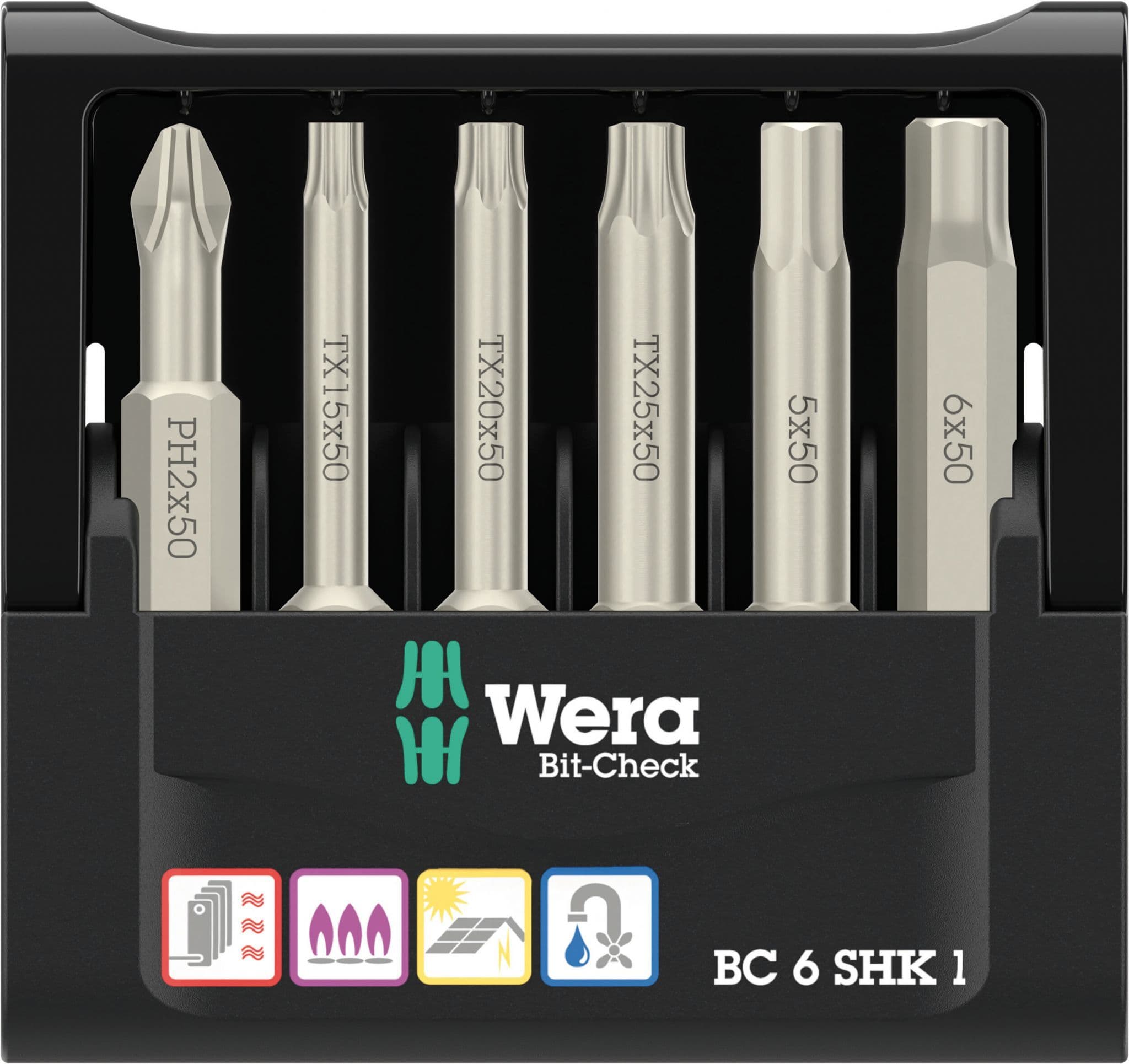 Wera 05073631001 Bit-Check 6 Piece Bit Set