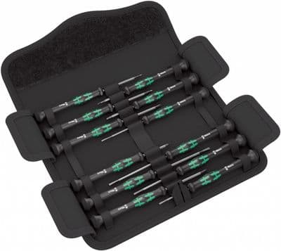Wera 05073675001 12 Piece Kraftform Micro-Set/12 SB 1 Screwdriver Set For Electronic Applications