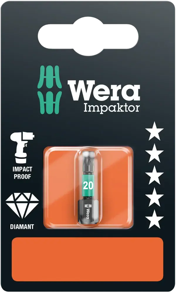 Wera 05073925001 Impaktor Torx Bits Tx25 X 25mm