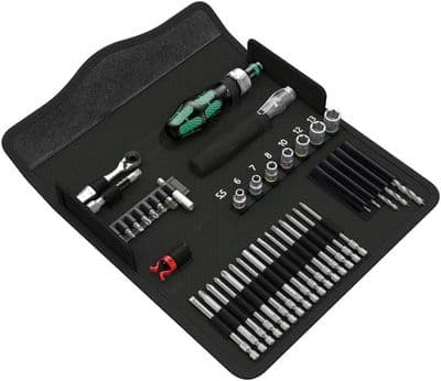 Wera 05135939001 40 Piece Kraftform Kompakt H1 Woodcraft Tool Set