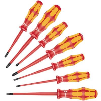 Wera 05135961001 160ISS/7 7 Piece Kraftform Plus VDE Screwdriver Set