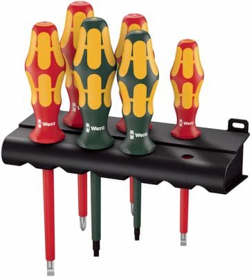 Wera 05347777001 160 I/168 I/6 6 Piece Series 100 Kraftform Plus Screwdriver Set