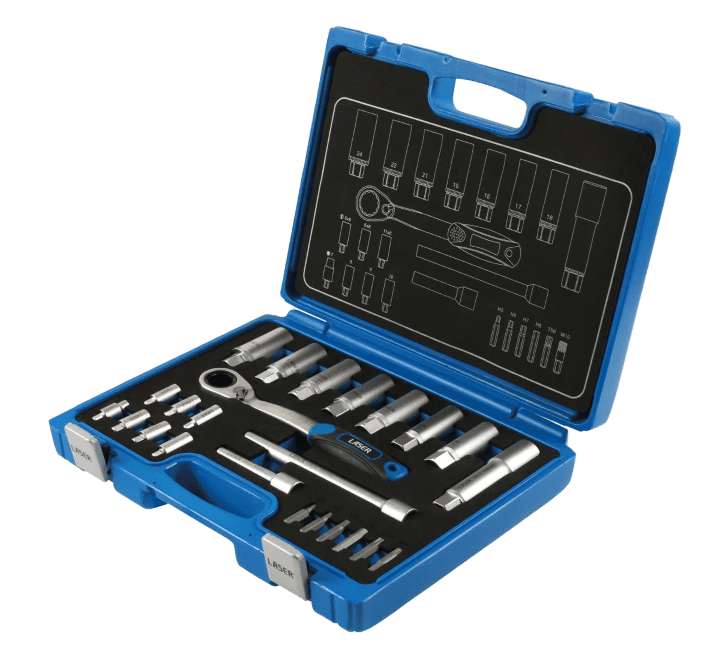 Brand new condition, fast delivery! - Laser 7673 24 Piece Shock Absorber & Macpherson Strut Tool Kit 