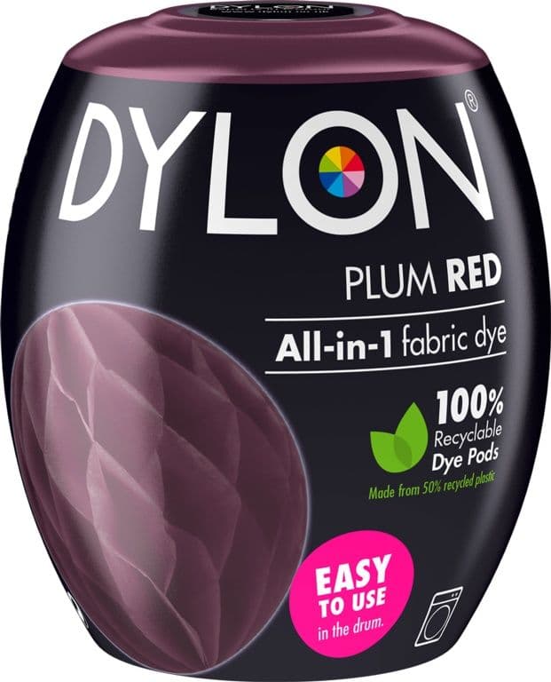 Dylon All in 1 Fabric Dye Plum Red