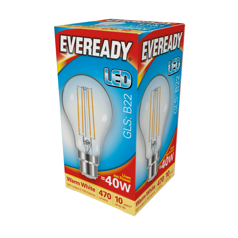 Ampoule LED Eveready 8,2W – Blanc Chaud 3000K – Culot B22 – Équivalent 60W, Lumière Douce Et économique