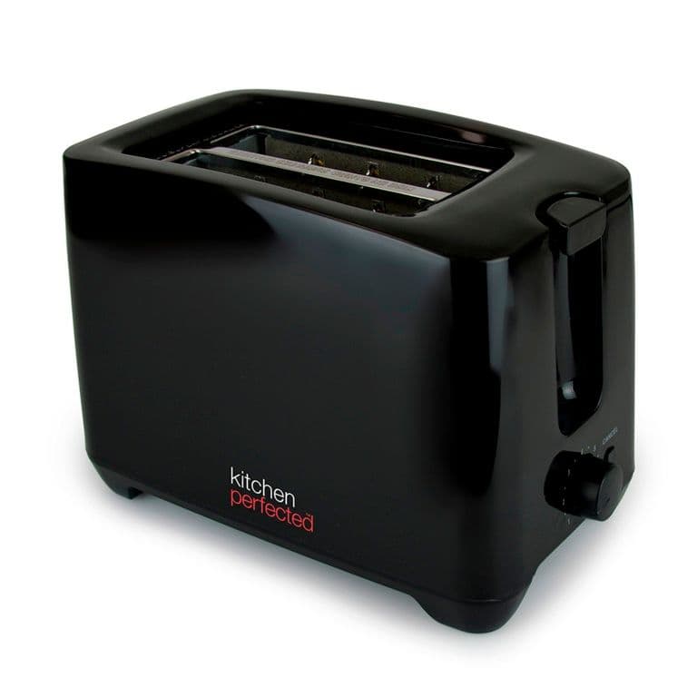 Kitchen Perfected Extra Wide 2 Slice Toaster Black