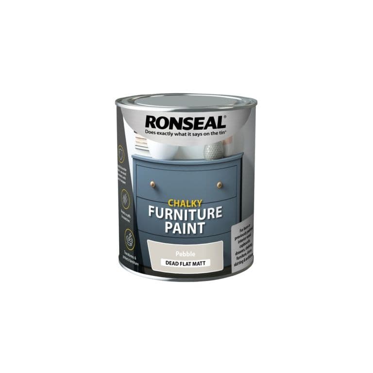 Ronseal Chalky Furniture Paint 750ml Pebble