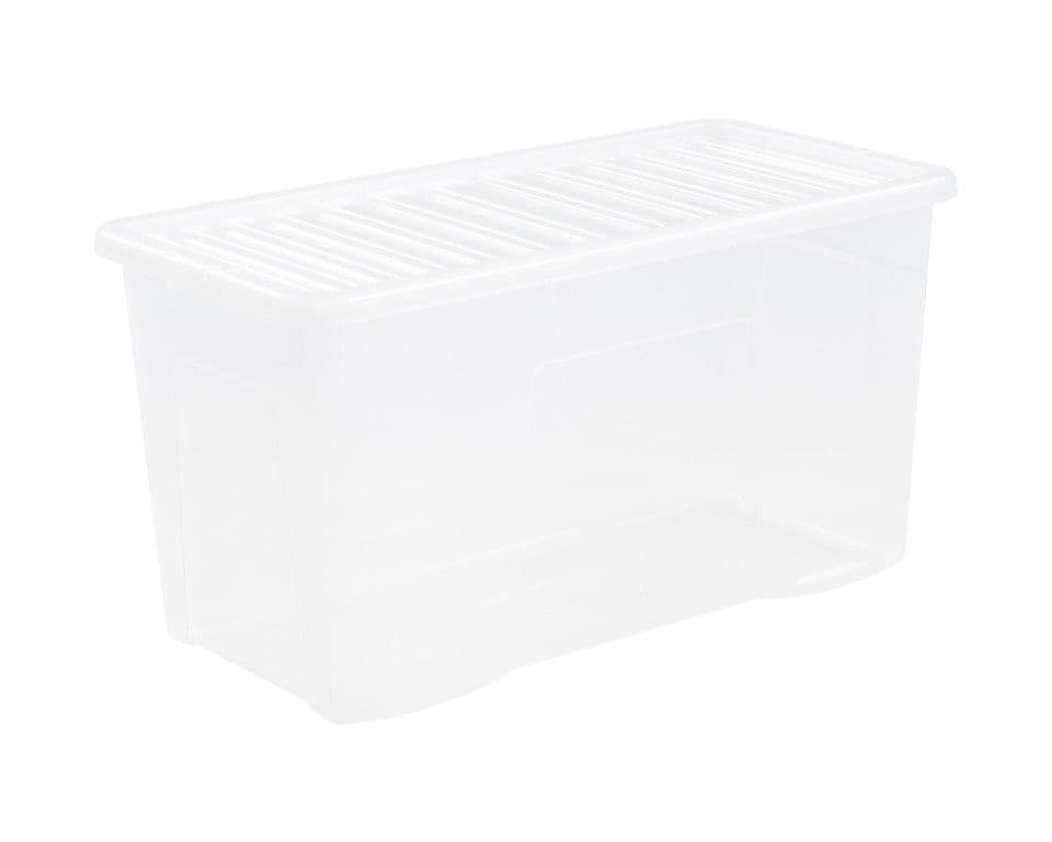 Wham Clip Lid Box 110L Clear