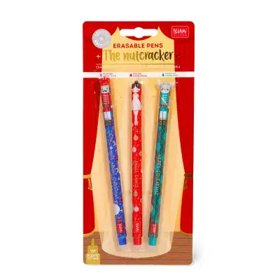 Legami Set of 3 Erasable Gel Pens - The Nutcracker