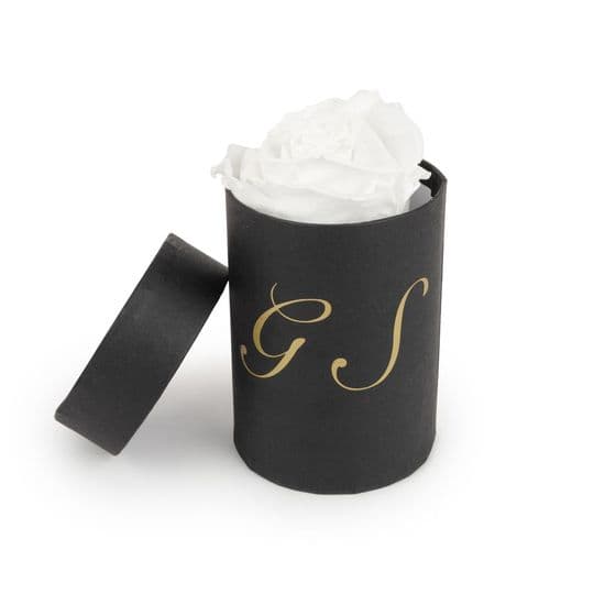 Black Personalised Infinity Rose Single Box One Year Rose - All Colours
