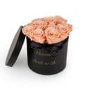 One Year Roses XL 12-14 Roses All Colours Black Personalised Box