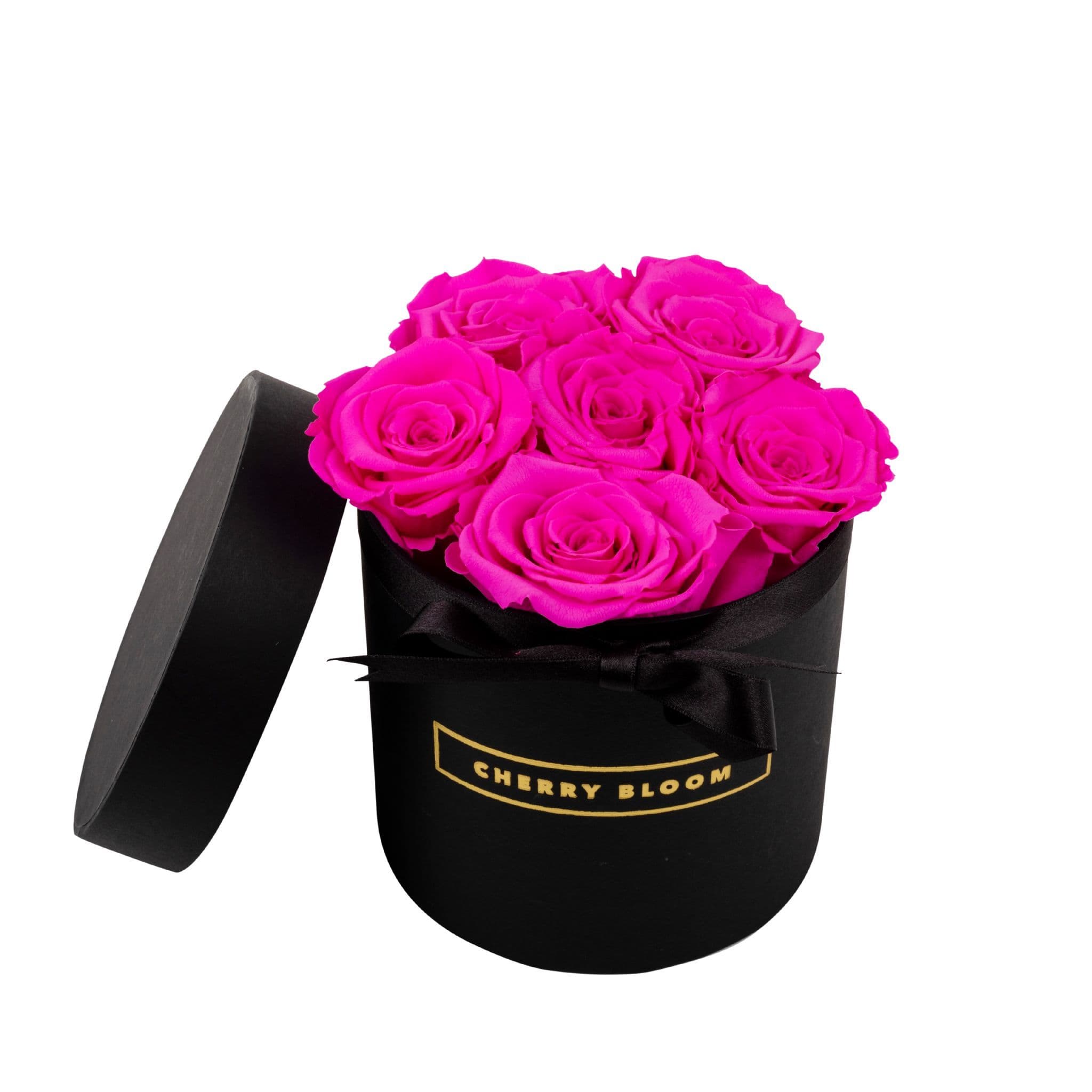 One Year Roses XL 6-7 Roses All Colours Black Logo Box