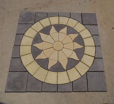 1800mm Aztec Sun Circle Buff Plus Extended Ring Buff and Slate Grey Infill