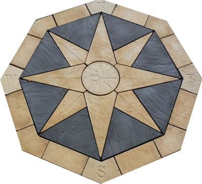 2400mm Compass Feature In Buff / Slate Grey ( no infill )