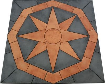2400mm Octagonal Compass Kit Slate Grey and Terracotta
