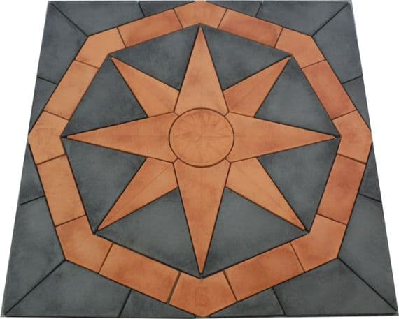 2400mm Octagonal Compass Kit Slate Grey and Terracotta