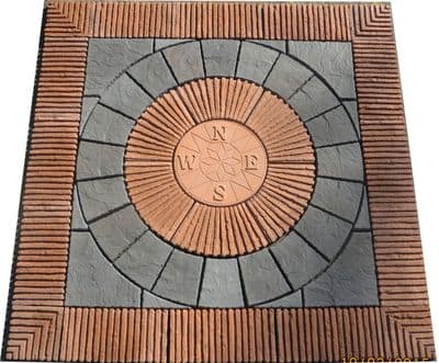 2400mm Rotunda Compass Terracotta Plus Terracotta Tile Inset And Surround.
