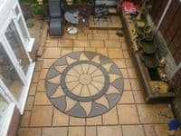 2560mm Aztec Sun Circle Buff / Slate Grey