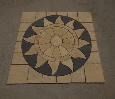 3m x 3m Aztec Sun Circle Buff (Buff Narrow Ring) Plus Buff Infill