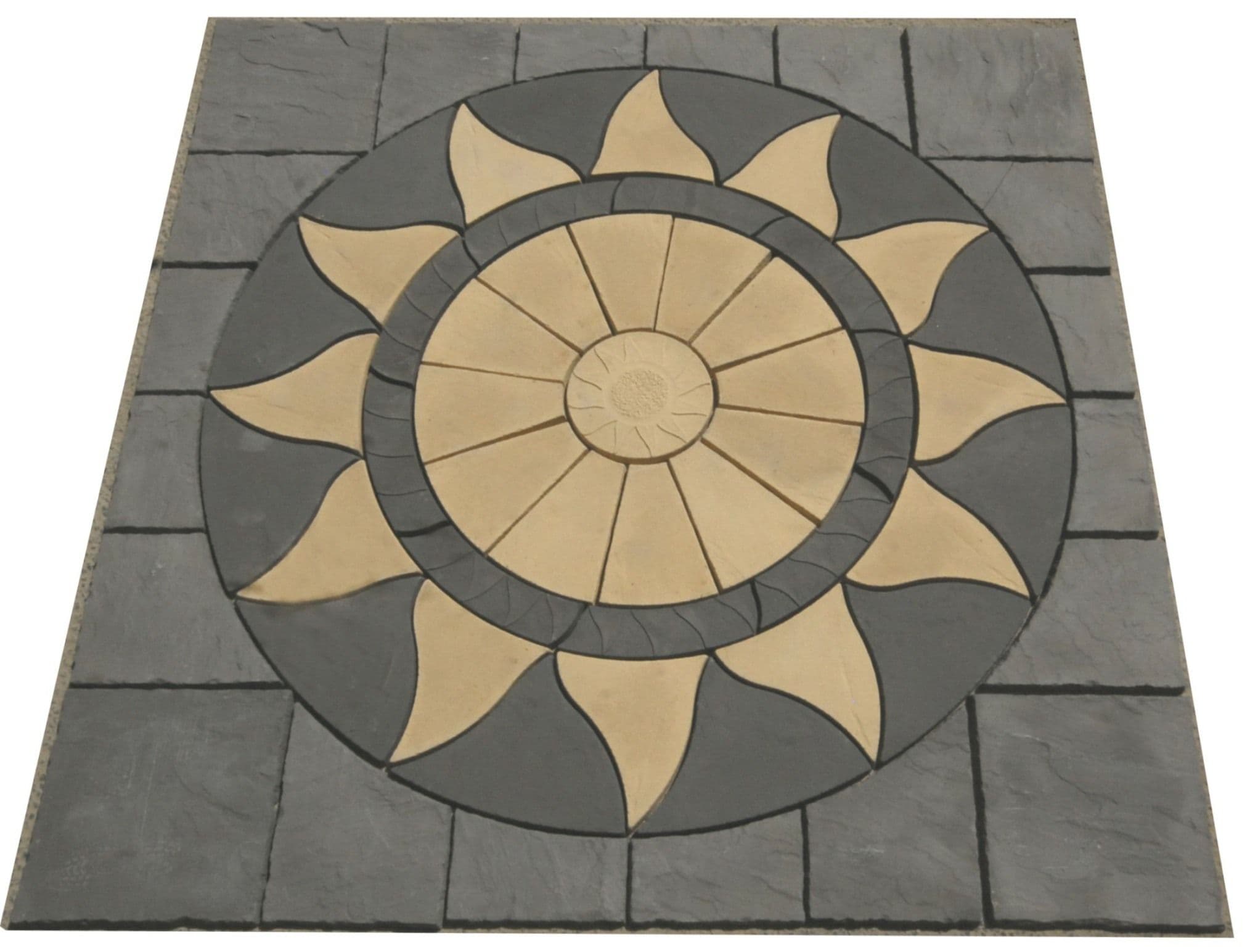 3m x 3m Aztec Sun Patio Kit Slate Grey /Buff